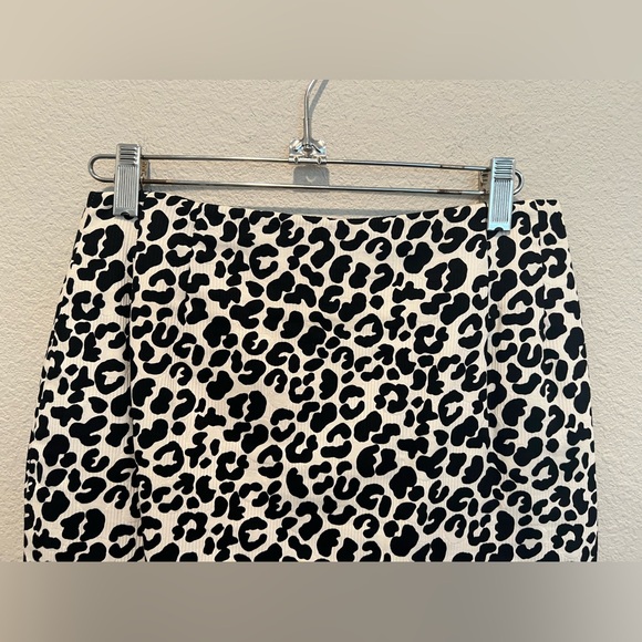 VTG 80s 2 Piece Suit Blazer Jacket Skirt Black White Leopard Print Sequin Trim 6 - Picture 11 of 13